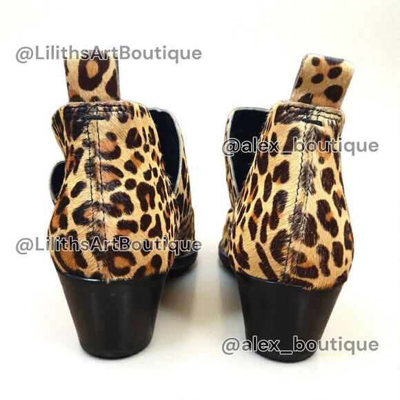 Dolce Vita Leopard Print Chelsea Slip-on Block Heel Booties(F032)-Size 7 - Picture 8 of 12